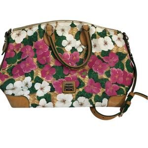 Dooney & Bourke Leather Satchel Bag Purse‎ Floral $358